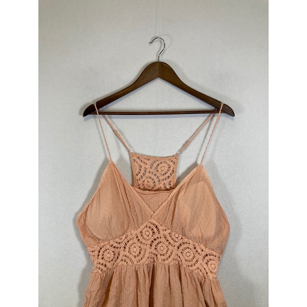 white birch Peach Crochet-Trim Midi Dress - Picture 5 of 11